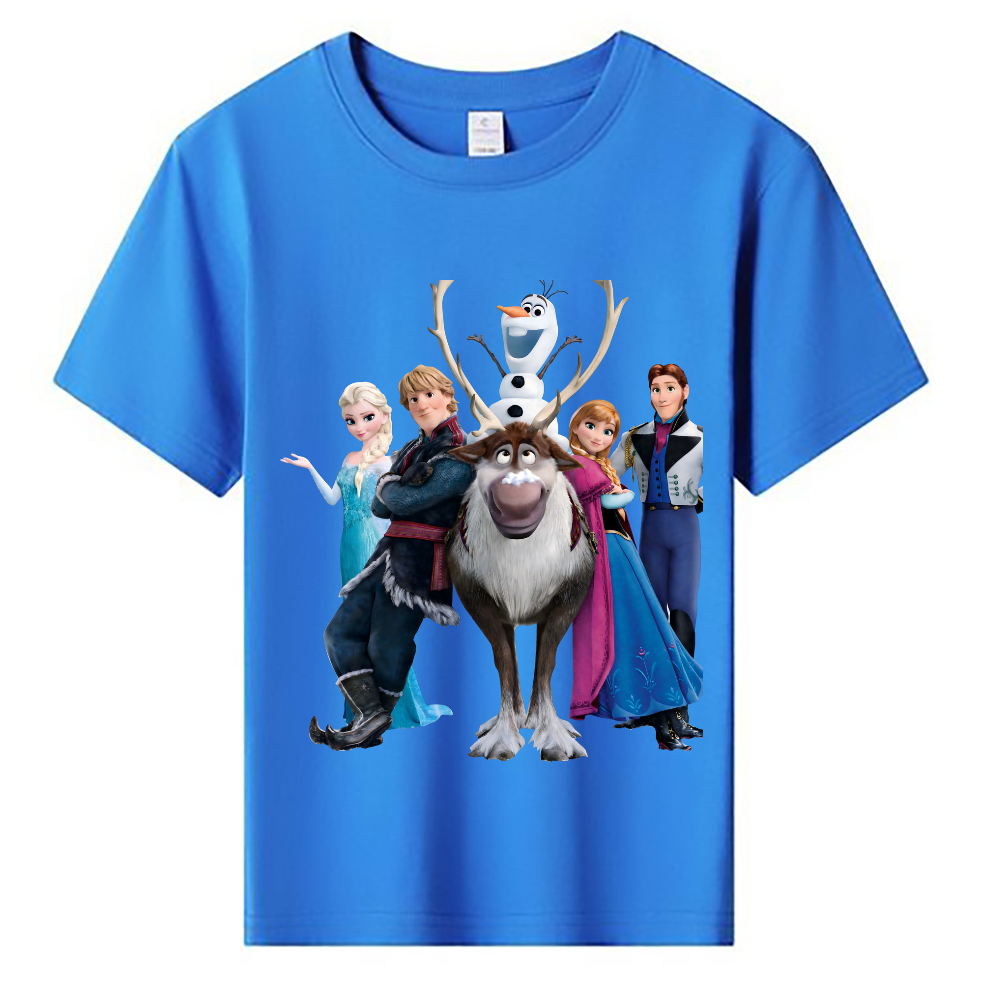 （画像用） アナと雪の女王 アンナ エルサ Frozen Anna Elsa 綿100％キッズTシャツ（フロントプリント）